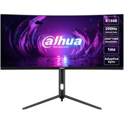 Monitor Gamer Dahua Curvo E330 LED 30" WQHD 2560x1080 · Freesync · 200 Hz · HDMI · DisplayPort · Negro · Modelo DHI-LM30-E330CA