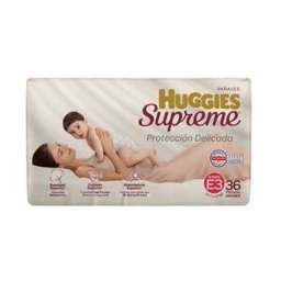 Pañales Huggies Supreme Etapa 3 Unisex C/36 Pz
