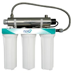 UVNUVO Purificador de agua por LUZ UV 21 Watts 4 etapas 15 LPM 1/2