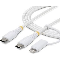Startech.com Cable USB-C StarTech - USB 2.0 · 480 Mbps 2 metros · Carga con adaptador Lightning