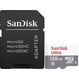 Memoria MicroSDXC SanDisk Ultra - 128GB - Clase 10 - UHS-I - C/Adaptador >> ¡Recibe 5% de descuento en el precio de este producto al confirmar tu pedido! <<