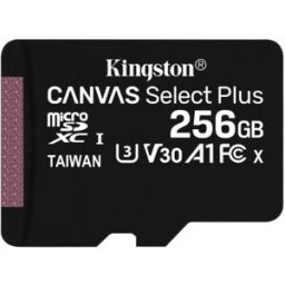 MicroSD Kingston Canvas Select Plus 256GB Clase 10 UHS-I Adaptador SD incluido