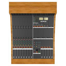 Consola de Audio Looptrotter serie 500 con 8 canales con 2 bahias por canal para estudio de grabación profesional