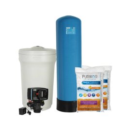 KIT EQUIPO SUAVIZADOR NO ENSAMBLADO PURIKOR,1.5FT³, TANQUE FIBRA10"X54",TANQUE SALMUERA 100LTS, VÁLVULA PKVS26T, 2RESINA