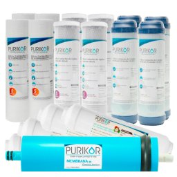 Kit De Mantenimiento De 24 Meses Purikor Osmosis 400 GPD Integrada en Equipos LILI-RO IRIS-RO