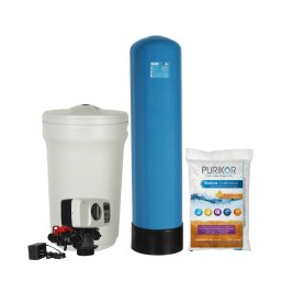 KIT EQUIPO SUAVIZADOR NO ENSAMBLADO PURIKOR,1FT³, TANQUE FIBRA 9"X48", TANQUE SALMUERA 100LTS, VÁLVULA PKVS26D, 1 RESINA