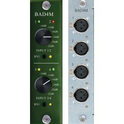 Burl Audio BAD4M Tarjeta ADC 4 canales Mastering Grade para B16 y B80 con transformador conmutable BX5 op-amp NextGen BOPA11 y atenuación frontal