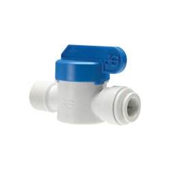 Válvula Recta John Guest con rosca NPT de 1/4 "x conexión rápida de 1/4" para tubing