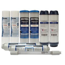 Kit de Mantenimiento 12 meses para osmosis 6 etapas 50,75,100, 400 GPD con UV