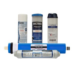 Kit de Mantenimiento un solo cambio para osmosis 5 etapas 100 GPD