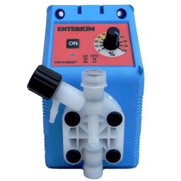 Dosiﬁcador Enterkim, FCPV-120014, PVDF/Teﬂon, 60-120 psi, 21-14 GPD, 115 VAC
