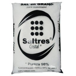 Saltres Cristal Sal de Grano Cloruro de Sodio 99"NaCl, 98% Pureza 20 Kgs.