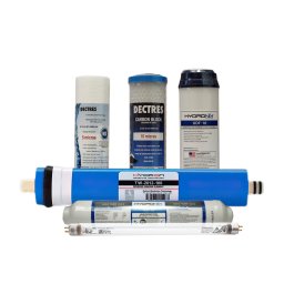 Kit de Mantenimiento un solo cambio para osmosis 6 etapas 100 GPD con UV Bulbo 2 pines