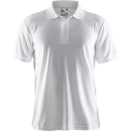 Craft Classic Polo Pique Jersey korte mouwen Heren wit Maat S