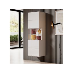 Wandkast TOMASSON 1 deur wit/hoogglans wit