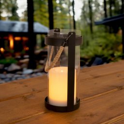 Solar hang- en tafellamp odin op zonne-energie - decoratieve buitenlamp met kaars