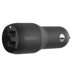 Belkin BoostCharge Dubbele Auto Oplader 24 Watt Zwart