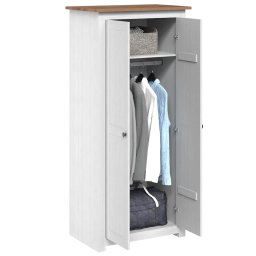 vidaXL Kledingkast Panama Range 80x50x171,5 cm massief grenenhout wit