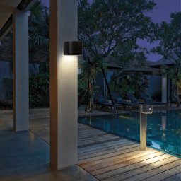 Solar staande lamp en wandlamp sven op zonne-energie - tuinverlichting met schemer- en bewegingssensor - combiset