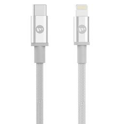 Mophie Nylon Lightning Naar USB-C Kabel 1,8 Meter Wit