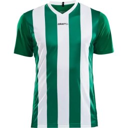 Craft - maat S - Progress Stripe Shirt Korte Mouw Heren - Groen / Wit
