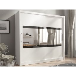 Kledingkast MADJER III 2 schuifdeuren 200 cm wit