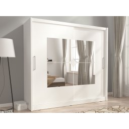 Kledingkast MADJER IV 2 schuifdeuren 200 cm wit