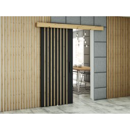 Schuifdeur LONDIS zwart/artisan eik