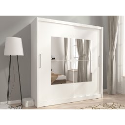 Kledingkast MADJER IV 2 schuifdeuren 180 cm wit
