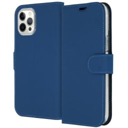 Accezz Wallet Case voor Apple iPhone 12 Pro Max Telefoonhoesje Blauw
