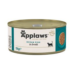 6x156g in Bouillon Zoutwatervis Applaws Kattenvoer