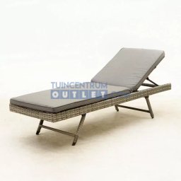 Ligbed Valencia Smoke Grijs Aluminium Wicker Bed Buiten Lesli Living