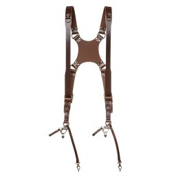 The Hantler Dual camera harness Brandy/Brass large