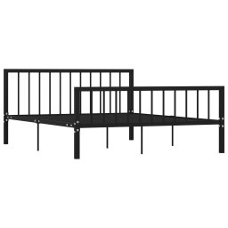 vidaXL Bedframe metaal zwart 160x200 cm