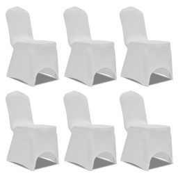 vidaXL Stoelhoezen stretch 12 st wit
