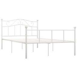 vidaXL Bedframe metaal wit 140x200 cm