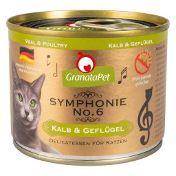 6x200g GranataPet Symfonie Kalf & Gevogelte Kattenvoer
