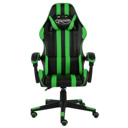 vidaXL Racestoel kunstleer zwart en groen
