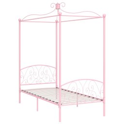 vidaXL Hemelbedframe metaal roze 100x200 cm