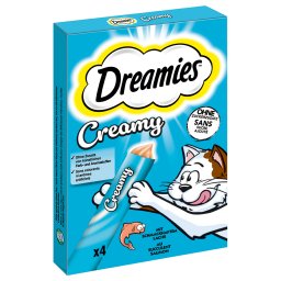 Voordeelpakket: 44 x 10 g Dreamies Creamy Snacks Zalm Kattensnacks