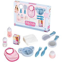 Klein Poppen-accessoireset Baby Coralie, etens- en verzorgingsset