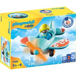 Playmobil® Constructie-speelset Vliegtuig (71159), Playmobil 1-2-3 Gemaakt in Europa (2 stuks)