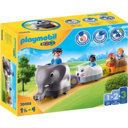Playmobil® Constructie-speelset Mijn dierentrein (70405), Playmobil 1-2-3 Gemaakt in Europa (9 stuks)