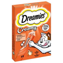 4 x 10 g Dreamies Creamy Snacks kip kattensnacks