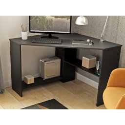 Hoekbureau RINOLA 80 cm zwart