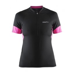 Craft Velo fietsshirt - Maat L - dames zwart/paars