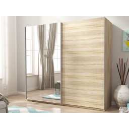 Kledingkast MIKAZA II 2 schuifdeuren 200 cm sonoma eik