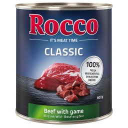 24x800g Rund met Wild Rocco Hondenvoer