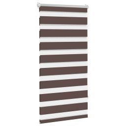 vidaXL Zebra rolgordijn 80,9 x 150 cm stofbreedte 76,7 cm koffiebruin