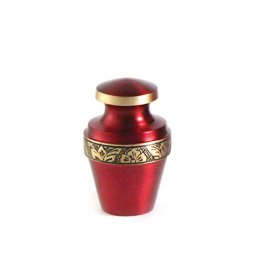 Grecian Crimson Shiny Red Mini Urn (0.08 liter)